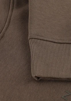 taupe genti trui basic logo hoodie