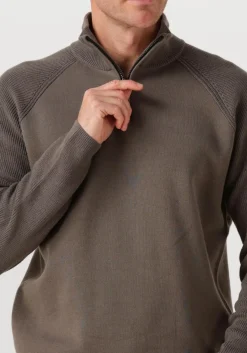 taupe genti trui turtle zip