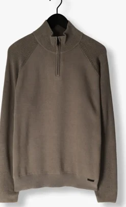 taupe genti trui turtle zip