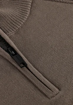 taupe genti trui turtle zip