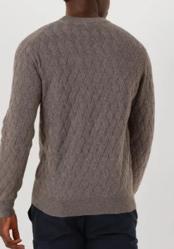 taupe gentiluomo trui round ls