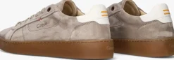 taupe greve lage sneakers wave