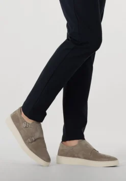 taupe greve lage sneakers wave