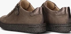 taupe hartjes sneakers combi met hiel suede h ls sneaker