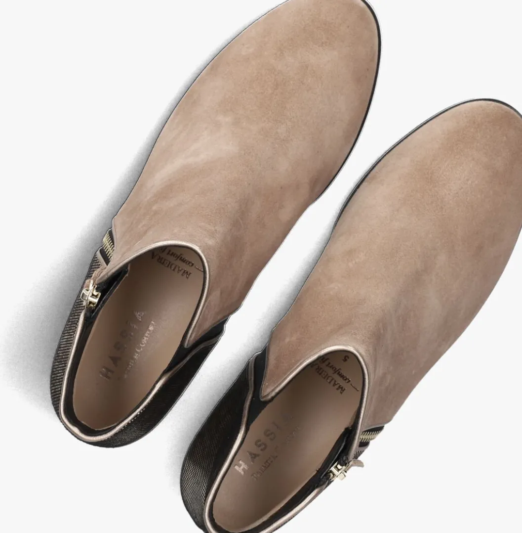 taupe hassia enkellaarsjes madeira