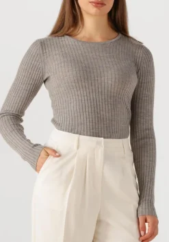 taupe herskind trui camb knit blouse