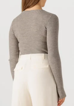 taupe herskind trui camb knit blouse