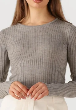 taupe herskind trui camb knit blouse