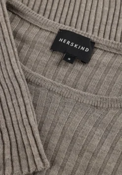 taupe herskind trui camb knit blouse