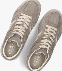 taupe hogan lage sneakers combi sneaker