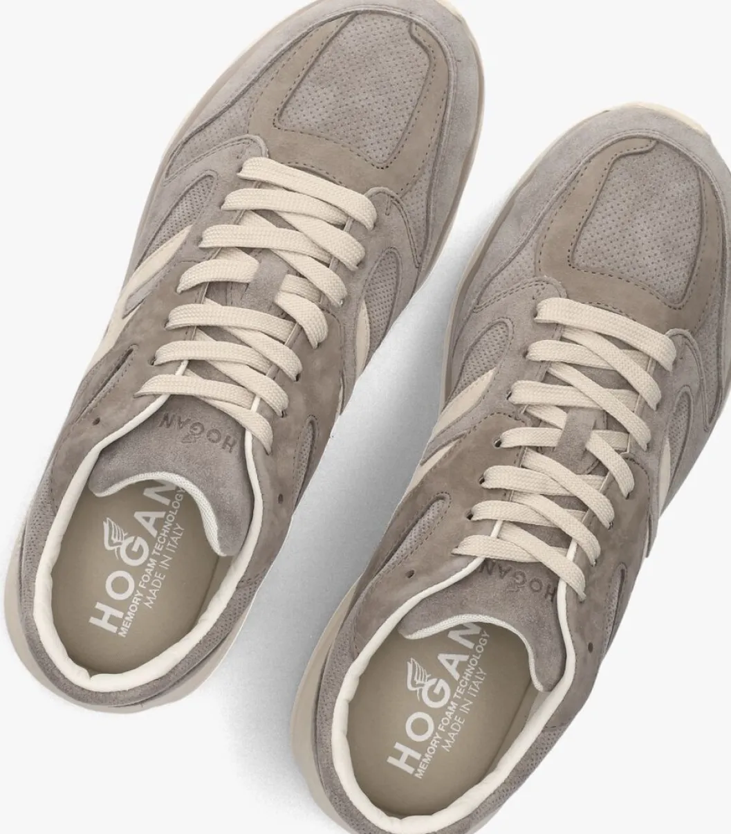 taupe hogan lage sneakers combi sneaker