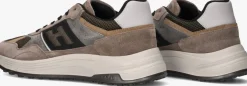 taupe hogan sneakers mesh combi runner