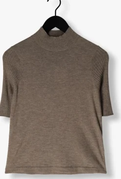 taupe mos mosh trui mmrelena turtleneck ss knit