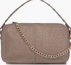taupe núnoo schoudertas helena eyelet