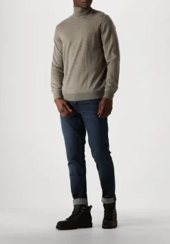 taupe profuomo coltrui pullover roll neck