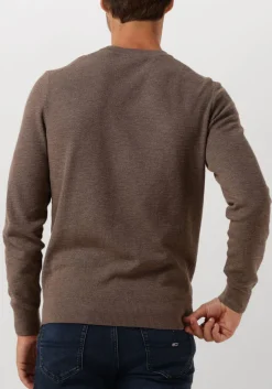 taupe profuomo trui pullover crew neck