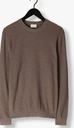 taupe profuomo trui pullover crew neck
