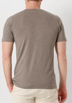 taupe profuomo t-shirt t-shirt crew neck ss