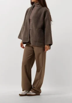 taupe rosemunde coltrui silk t-shirt w/ roller neck