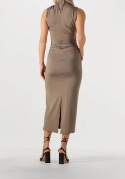 taupe rosemunde maxi jurk billie sl long drape dress