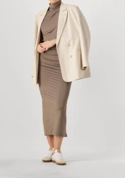 taupe rosemunde maxi jurk billie sl long drape dress