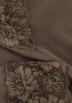 taupe rosemunde top bernadine organic t-shirt lace