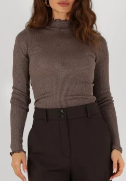taupe rosemunde top boston turtleneck w/ lurex