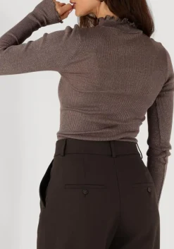 taupe rosemunde top boston turtleneck w/ lurex