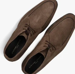 taupe stefano lauran veterschoenen 92303