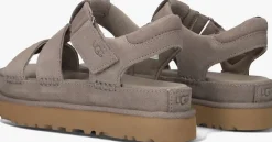 taupe ugg platte sandalen w goldenstar strap