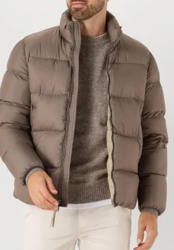 taupe woolrich gewatteerde jas cloud eagle jacket