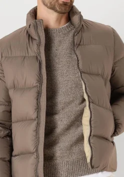 taupe woolrich gewatteerde jas cloud eagle jacket