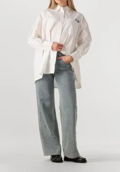 witte alix the label blouses ladies woven oversized poplin blouse