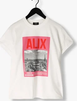witte alix the label t-shirt ladies knitted photoprint t-shirt