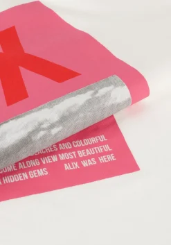 witte alix the label t-shirt ladies knitted photoprint t-shirt