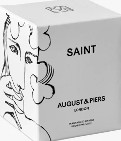 witte august & piers geurkaarsen saint 90gr - scented candle