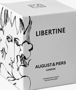 witte august & piers geurkaarsen libertine 90gr - scented candle