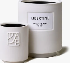 witte august & piers geurkaarsen libertine 90gr - scented candle