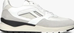 witte floris van bommel lage sneakers sfm-10154 de treener