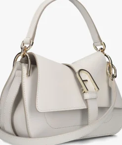 witte furla handtas flow mini top handle