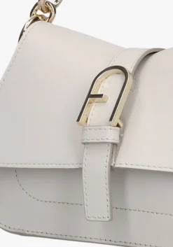 witte furla handtas flow mini top handle