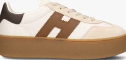 witte hogan lage sneakers h681 allacciato h
