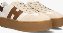 witte hogan lage sneakers h681 allacciato h