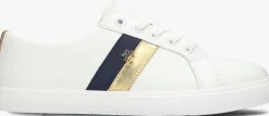 witte lauren ralph lauren lage sneakers janson ii low top lace