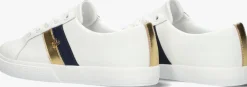 witte lauren ralph lauren lage sneakers janson ii low top lace