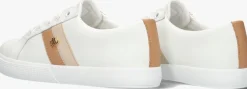 witte lauren ralph lauren lage sneakers janson ii low top lace