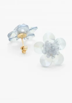 witte lott. gioielli oorbellen flower stud