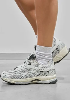 witte mercer amsterdam lage sneakers the re-run white/silver