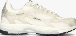 witte mercer amsterdam lage sneakers the re-run metallic