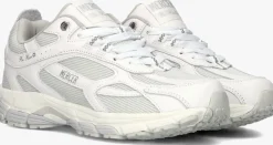 witte mercer amsterdam lage sneakers met combi sneaker